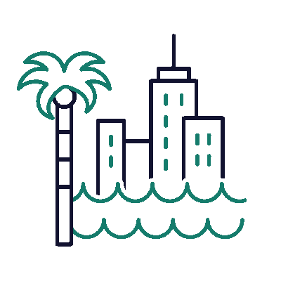 Tampa Bay icon with skyline