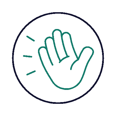 hand waving icon